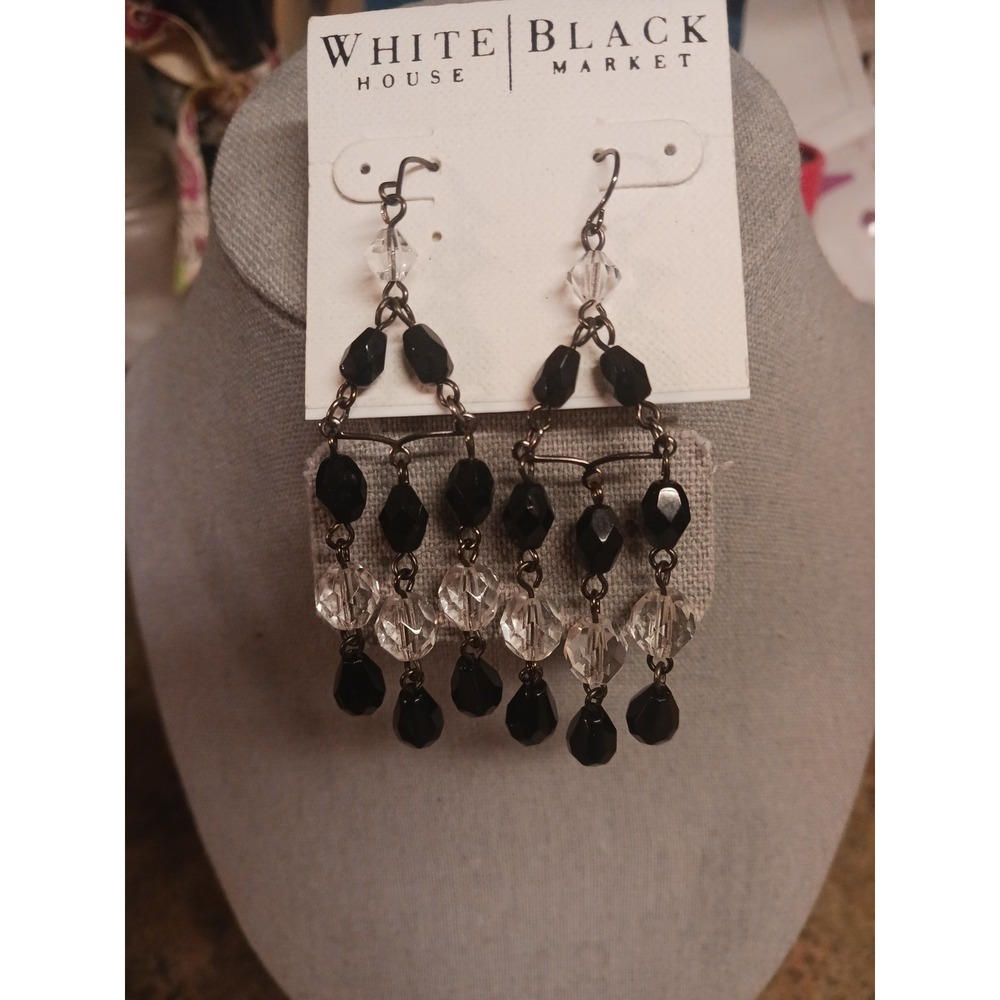 White House Black Market Black Dangle Earrings
